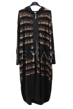 Orhan Store Leopar Detaylı Kap- LYN03924 Siyah