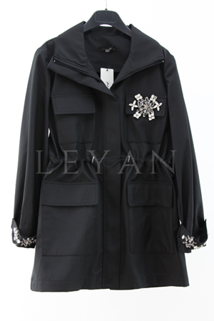 My312 Taş Detaylı Kap- LYN03891 Siyah