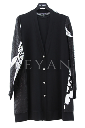 Fuat Gürşen Sırtı Desenli Takım- LYN03937 Siyah