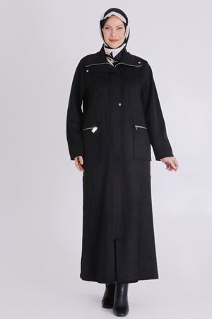 Behrem Süet Ferace- LYN03901 Siyah