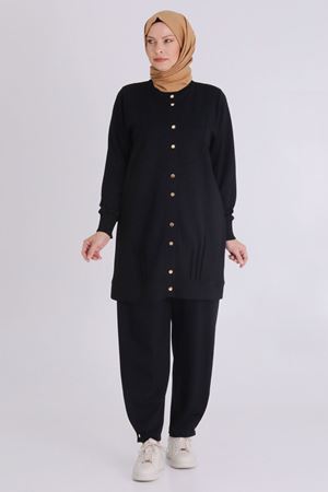 Behrem Ribana Detaylı Takım- LYN03919 Siyah