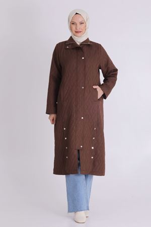 Behrem Çıtçıt Detaylı Kapitone Kap- LYN03996 Kahve