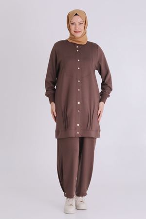 Behrem Ribana Detaylı Takım- LYN03919 Kahve