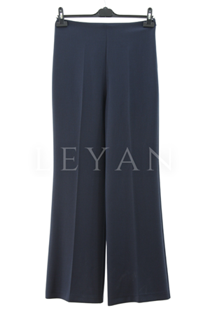 Sentez Yüksek Bel İspanyol Pantolon- LYN03978 Lacivert
