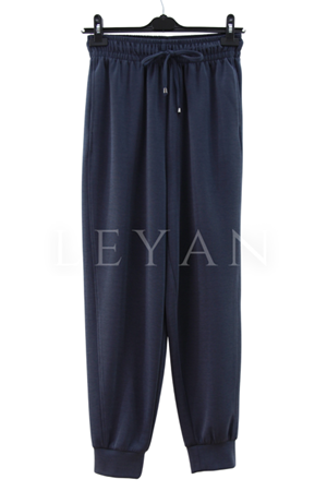 Sentez Ninova Paçası Lastikli Pantolon- LYN03977 Lacivert