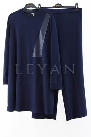 Defrina Deri Detaylı Takım- LYN03866 Lacivert