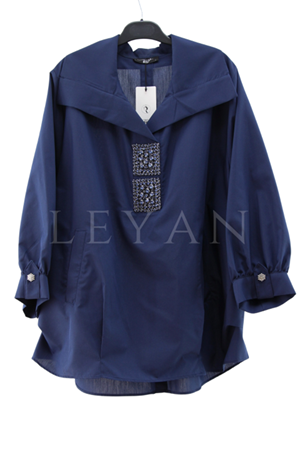 My312 Taş Detaylı Tunik- LYN03896 Lacivert