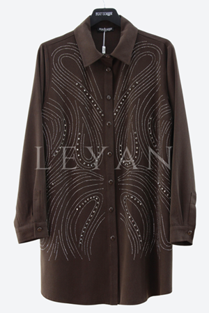 Fuat Gürşen Taş Detaylı Tunik- LYN03955 Kahve