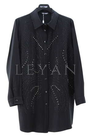 Fuat Gürşen Taş Detaylı Tunik- LYN03955 Siyah