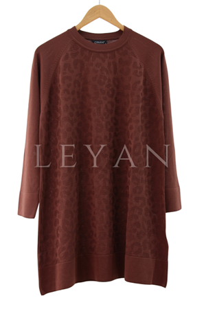 Orhan Store Leopar Desenli Tunik- LYN04010 Kahve