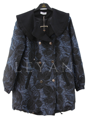 Orhan Store Yakalı Bumber Brokar Ceket- LYN03850 İndigo