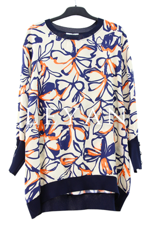 Tığ Triko Manşeti Düğmeli Desenli Tunik- LYN03671 Bej