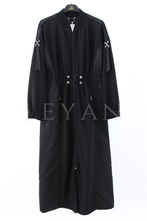 Orhan Store Paraşüt Detaylı Kap- LYN04078 Siyah