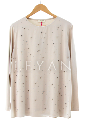 İnci Ve Taşlı Bluz- LYN04089 Bej