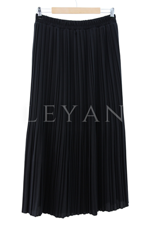 Astarlı Piliseli Etek- LYN04091 Siyah