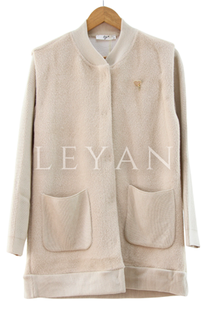 Tığ Triko Bumber Yaka Hırka- LYN04106 Bej