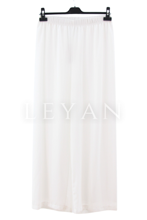 Şifon Pantolon- LYN04138 Ekru