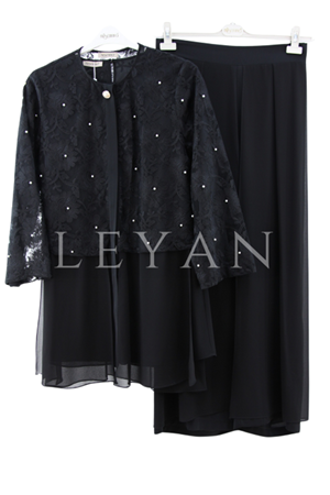 Müsemma Bengü Dantel Takım- LYN04135 Siyah