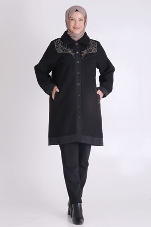 Behrem İşleme Detaylı Buklet Kap- LYN04146 Siyah