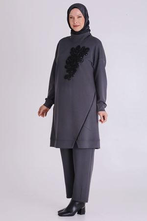 Behrem İşleme Detaylı Takım- LYN04149 Füme