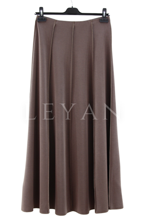 Sentez Safir Parçalı Çan Etek- LYN04152 Kahve