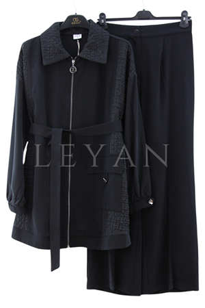 Orhan Store Brokar Detaylı Takım- LYN04160 Siyah