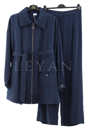 Orhan Store Brokar Detaylı Takım- LYN04160 Lacivert