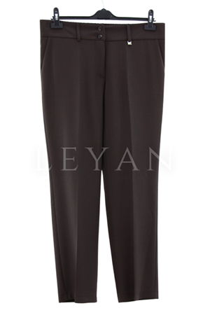 Sentez Arkası Lastikli Pantolon- LYN03981 Kahve