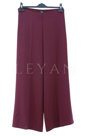 Sentez Geniş Paça Pantolon- LYN03751 Bordo