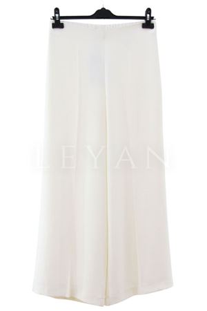 Sentez Geniş Paça Pantolon- LYN03751 Ekru