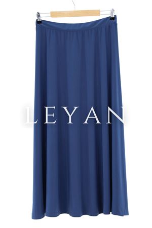 Sandy Kumaş Kloş Etek- LYN01308  İndigo