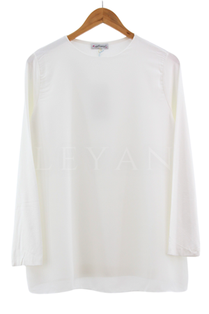 Şifon Detaylı Uzun Kollu İçlik- LYN01488  Ekru