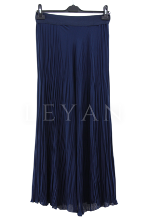 Sentez Kırıştırma Etek-LYN02356 Lacivert