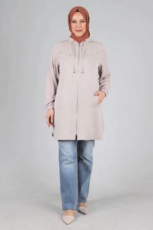 Zımba Detaylı Spor Kap-LYN02493 İstiridye