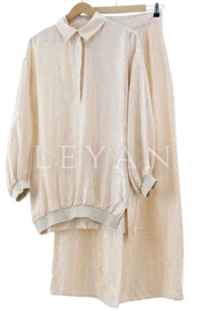 Jakarlı Ribanalı Takım-LYN02370 Bej