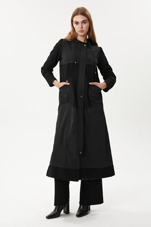 Orhan Store Paraşüt Detaylı Kap- LYN02799 Siyah