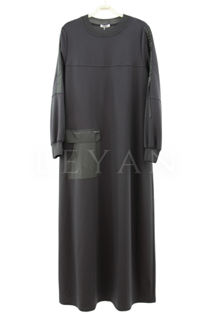 Defrina Paraşüt Detaylı Elbise- LYN03058 Antrasit