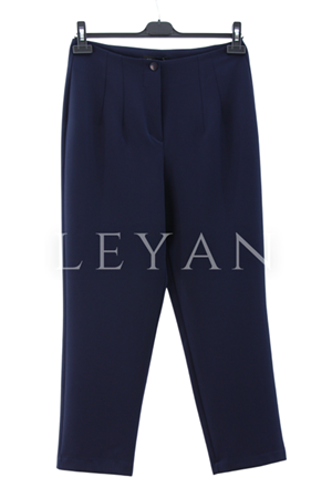 Sentez Pensli Rahat Kalıp Bilek Boy Pantolon- LYN04023 Lacivert