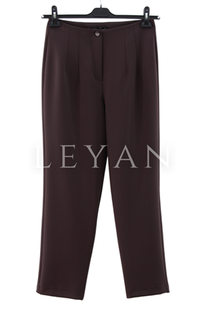 Sentez Pensli Rahat Kalıp Bilek Boy Pantolon- LYN04023 Kahve