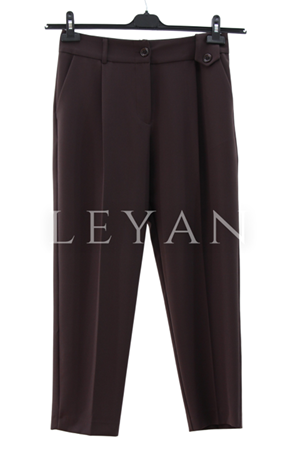 Sentez Sofia Korsajlı Apoletli Pantolon- LYN04017 Kahve