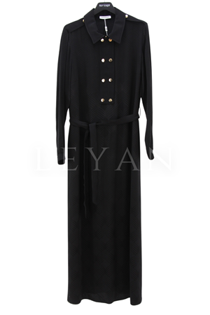 Fuat Gürşen Jakarlı Elbise- LYN03601 Siyah
