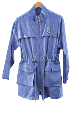 Orhan Store Cepli Parlak Ceket- LYN03298 İndigo