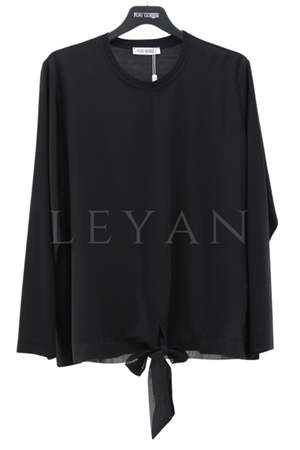 Fuat Gürşen Şifon Detaylı Bluz- LYN03678 Siyah