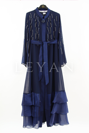 Orhan Store Abaya Takım- LYN03555 Lacivert