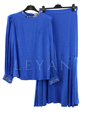 Orhan Store Taşlı İncili Takım- LYN03343 Saks