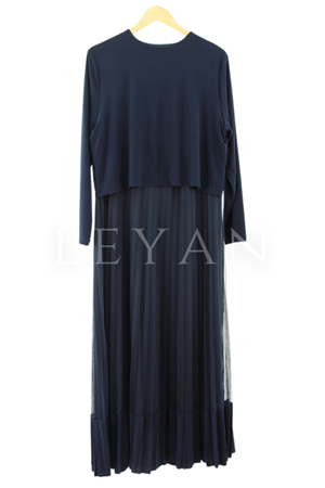 Piliseli Sandy Elbise- LYN03783 Lacivert