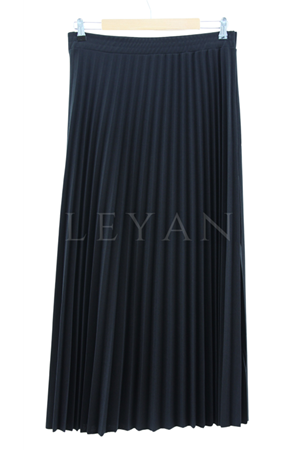 Piliseli Krep Etek- LYN03800 Siyah