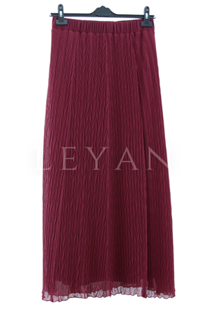 My312 Piliseli Etek- LYN03651 Bordo