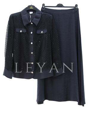 Orhan Store File Ceketli Takım- LYN03836 Siyah