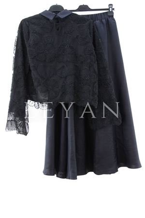 My312 Dantelli Abiye Takım- LYN03743 Siyah